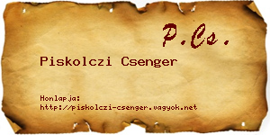 Piskolczi Csenger névjegykártya